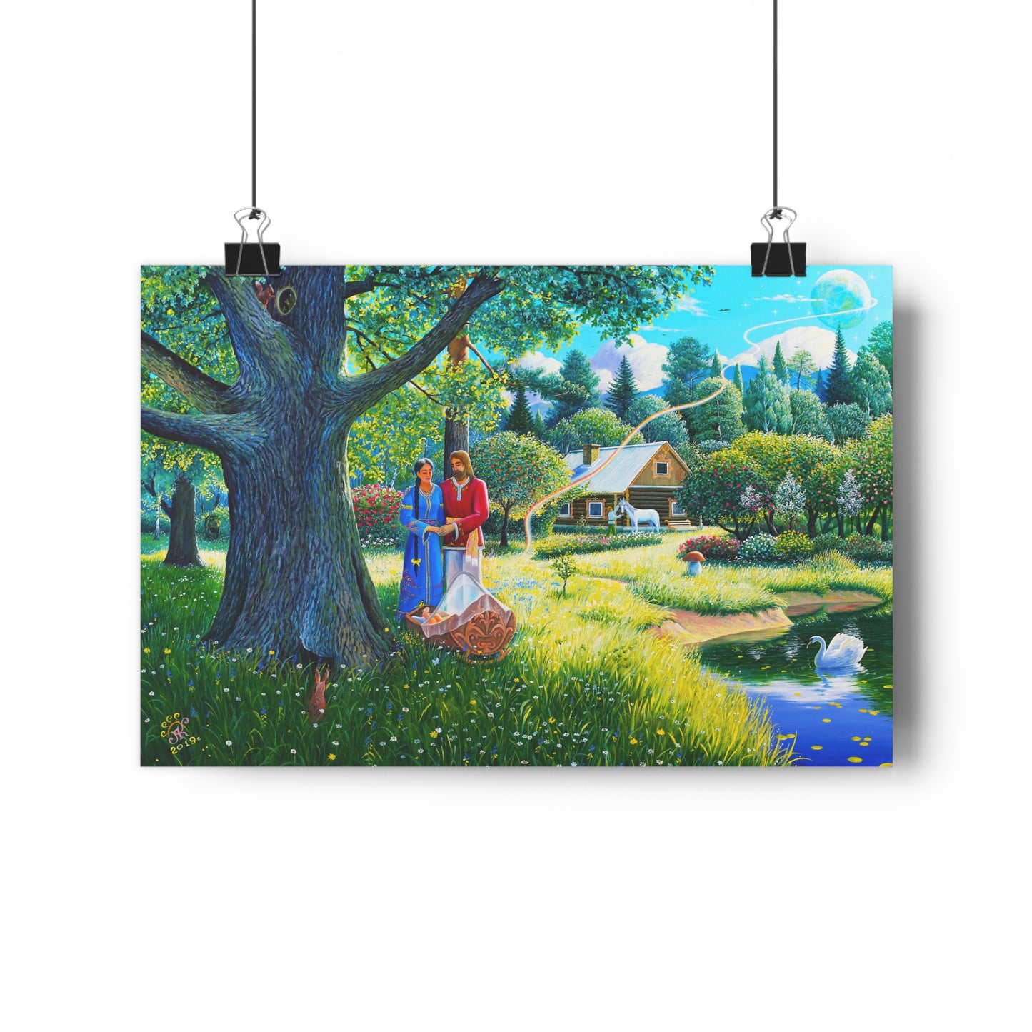 “In a Beautiful Garden” by Kumar Alzhanov | Giclée Museum-Quality Print