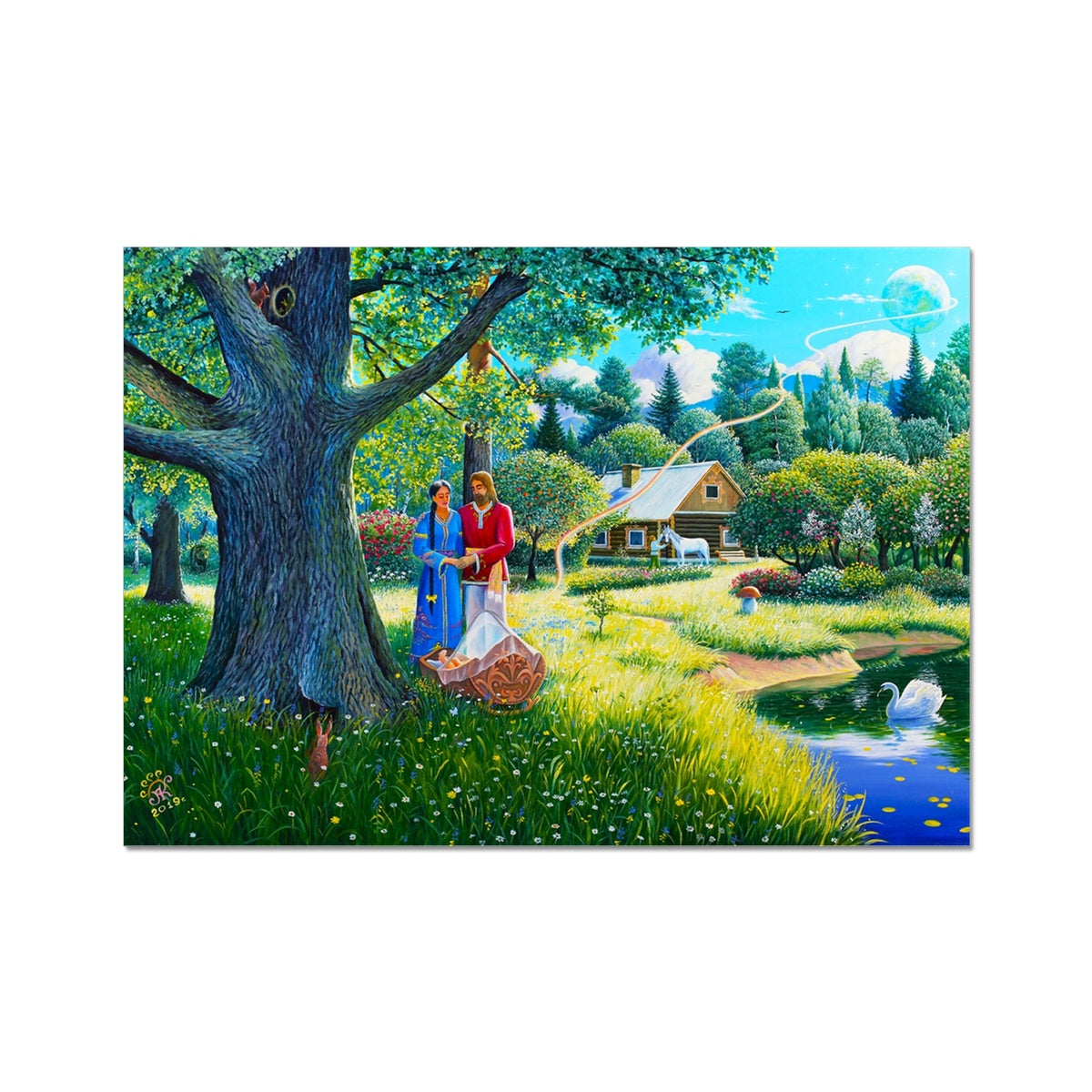 In a Beautiful Garden - Museum-Quality Matte Print – Ringing Cedars Books